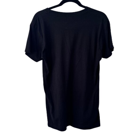 Dog Pawprint XOXO Short Sleeve Black Tee Purple Word Art Women's XL NEW - Picture 4 of 6